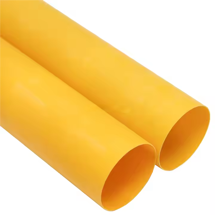 Yellow high-temperature resistant epoxy fiberglass tubes manufactured by RDS Composite