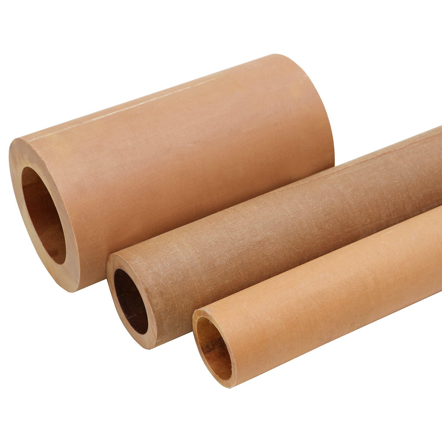 Phenolic cotton cloth laminated insulation pipes in various diameters for industrial electrical and mechanical machinery applications.